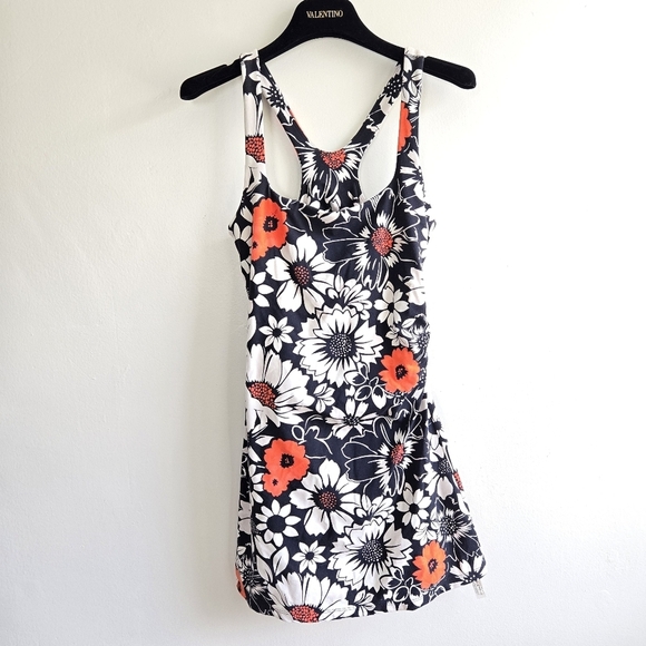 New Free People Movement Never Better Printed Dress Graphic Floral Tuxedo XS NWT - Picture 8 of 10
